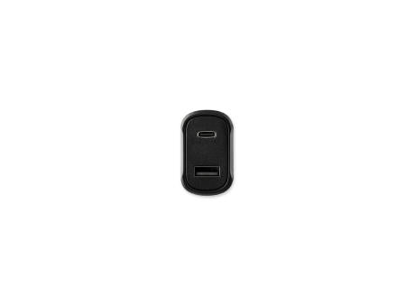DIRAC. KFZ-Ladegerät mit USB-A Anschluss 18W und USB-C 20W in recyceltes ABS (100 % rABS)