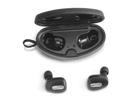 DESCRY. kabellose In-Ear Kopfhörer aus Metall und ABS inkl. Ladegerät