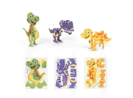 DINOSAURUS. 3D-Puzzle in Dinosaurierform aus Papier