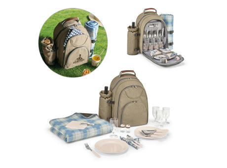 VILLA. Thermischer Picknick-Rucksack aus 600D, hochdichtem, recyceltem Polyester
