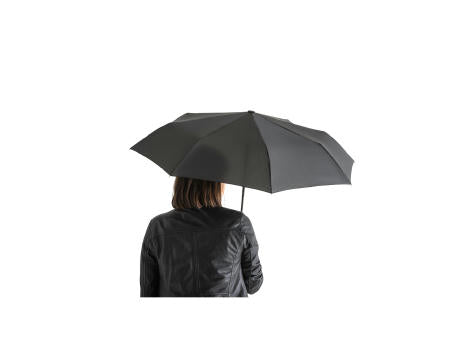 RIVER. Faltbarer Regenschirm aus recyceltem Polyester (100% rPET) 190T Pongé mit automatischer Öffnung und Schließung