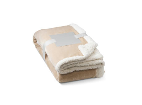 HEIDEN. Wendbare Fleecedecke (190 g/m²) mit Satinband und personalisierter Karte