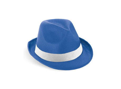 MANOLO POLI. Hut aus PP mit weißen Band aus Polyester