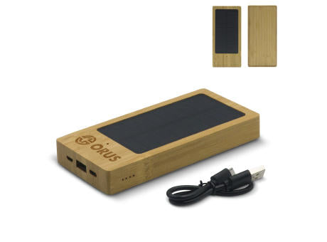 Solar Powerbank Bambus 8000mAh