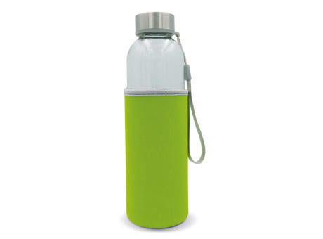 Trinkflasche aus Glas mit Neoprenhülle 500ml