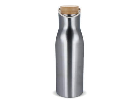Isolier-Flasche mit Bambusdeckel, 500ml