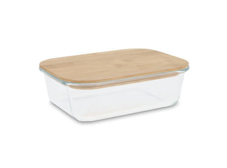 Lunchbox aus Glas mit Bambusdeckel