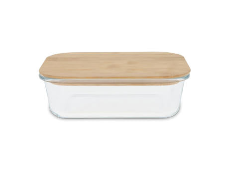 Lunchbox aus Glas mit Bambusdeckel