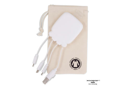3192 | Xoopar Octopus Gamma 2 Powerbank with Bio Charging cable 3000mAh