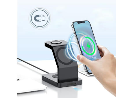 2708 | Xoopar Icon 3 in 1 Magnetic Wireless charger