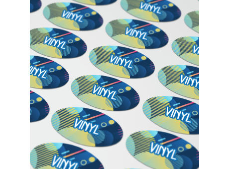 Vinyl Sticker Oval 40x20mm