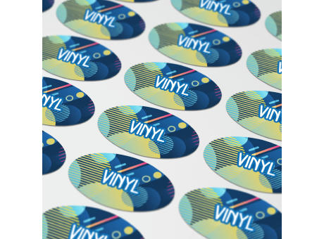 Vinyl Sticker Oval 50x25mm