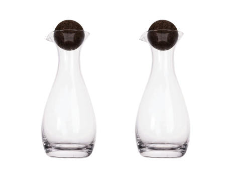 Sagaform Nature Öl-/Essigkaraffen mit Korkstopfen 2-tlg. 300ml