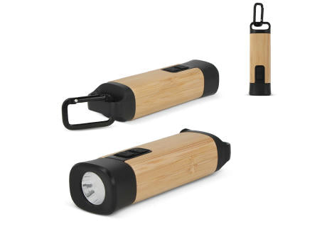 Wiederaufladbare R-ABS & Bamboo Taschenlampe