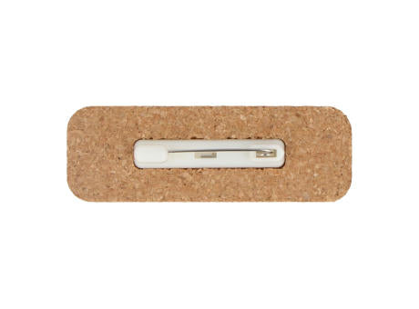 Namensschild Kork mit Anstecknadel