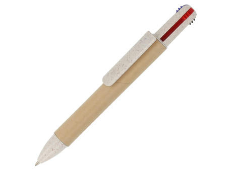 Papierkugelchreiber mit 4 Schreibfarben