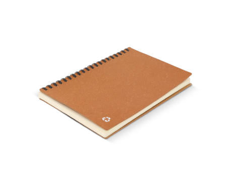 Notizbuch aus recyceltem Leder Midi