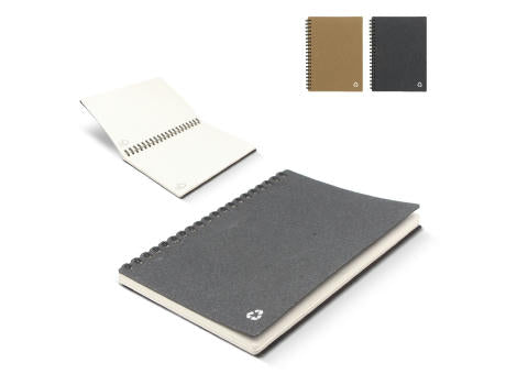 Notizbuch aus recyceltem Leder Midi