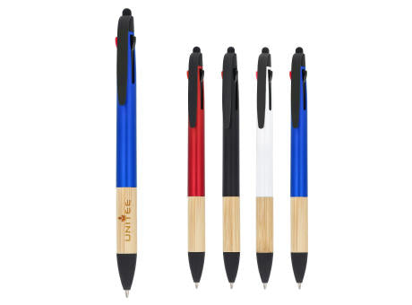 3-Farben-Stift mit Bambusgriff