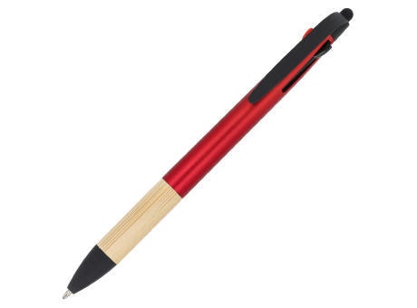 3-Farben-Stift mit Bambusgriff