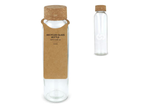 Recycling-Glasflasche mit Korkdeckel 500ml
