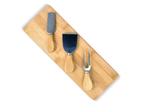 3er Bambus-Käse-Servier-Set