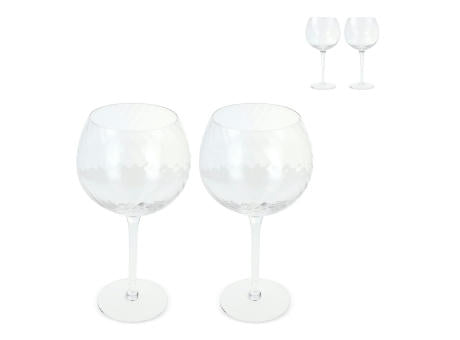 Byon Opacity 2er-Set Weingläser mit stilvollem Glasmuster 470ml