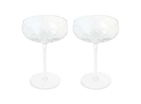 Byon Opacity 2er-Set Sektgläser mit stilvollem Glasmuster 300ml