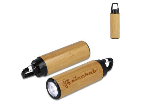Bambus-Taschenlampe mit Clip