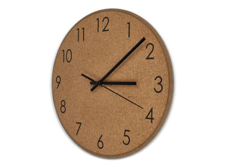 Wanduhr aus Kork