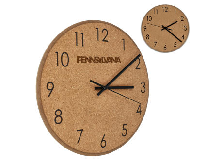 Wanduhr aus Kork
