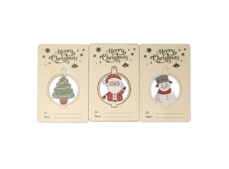 InSideOut Weihnachtsschmuck aus Holz 3er-Set