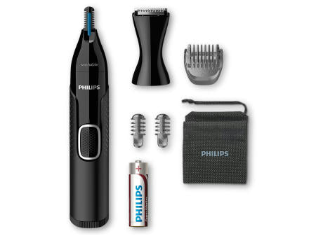 NT5650|Philips Nasen-, Ohren- und Augenbrauentrimmer mit 5 Zubehörteilen