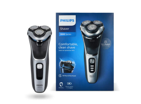 S3341|Philips elektrischer Nass- und Trockenrasierer