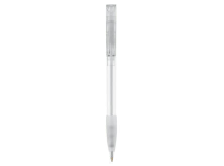 Kugelschreiber Nash Transparent mit Gummigriff