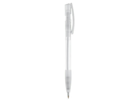 Kugelschreiber Nash Transparent mit Gummigriff