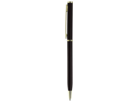 Metallkugelschreiber Slim mit Gold Applikation