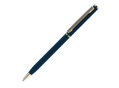 Metallkugelschreiber Slim mit Gold Applikation