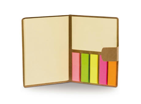 Notizbuch mit Haftnotizen