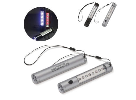 Aluminium Taschenlampe mit Magnet, 5+8 LED´s