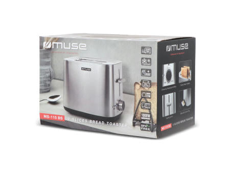 MS-115|Muse Edelstahl Toaster
