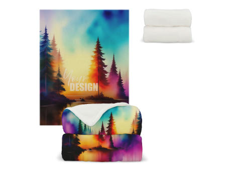 Korallenfleece-Decke OEKO-TEX® Sublimation 130 x 170 cm 270 g/m²