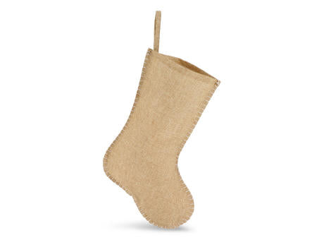 Weihnachtsstrumpf im Jute-Stil mit Ziernaht 40 cm