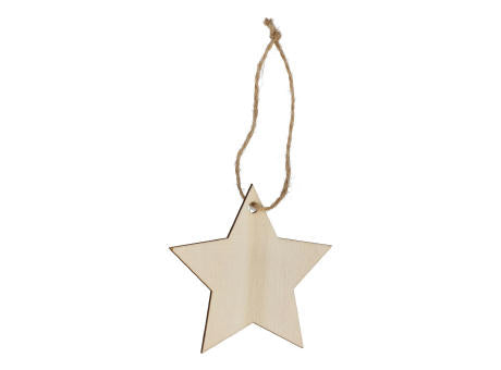Sternförmiges Weihnachtsornament aus Holz