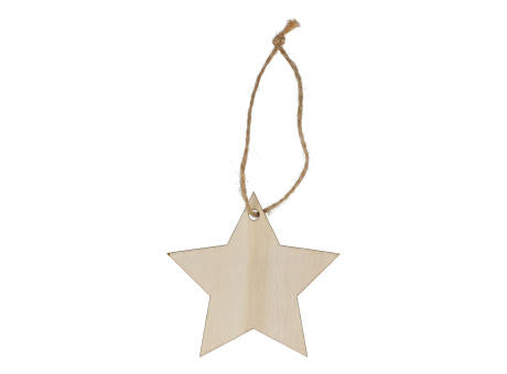 Sternförmiges Weihnachtsornament aus Holz