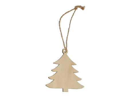 Baumförmiges Weihnachtsornament aus Holz