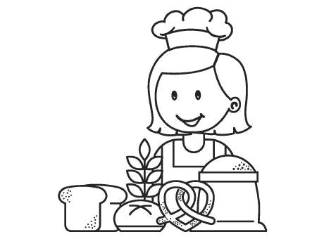 Mein Malbuch Bäckerei