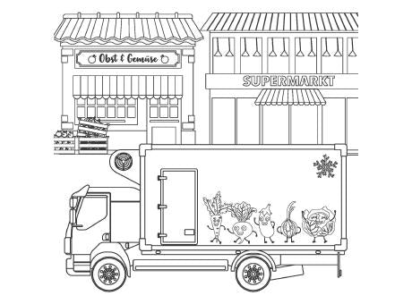Mein Malbuch Lastkraftwagen
