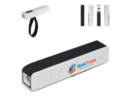 5-in-1 Travel Powerbank 2600 mAh - Kofferwaage - Taschenlampe - Lineal - Temperaturmesser