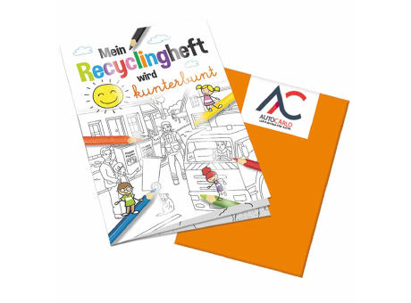 Malbuch / Mal-Set A6 - Recycling - Malbuch neutral